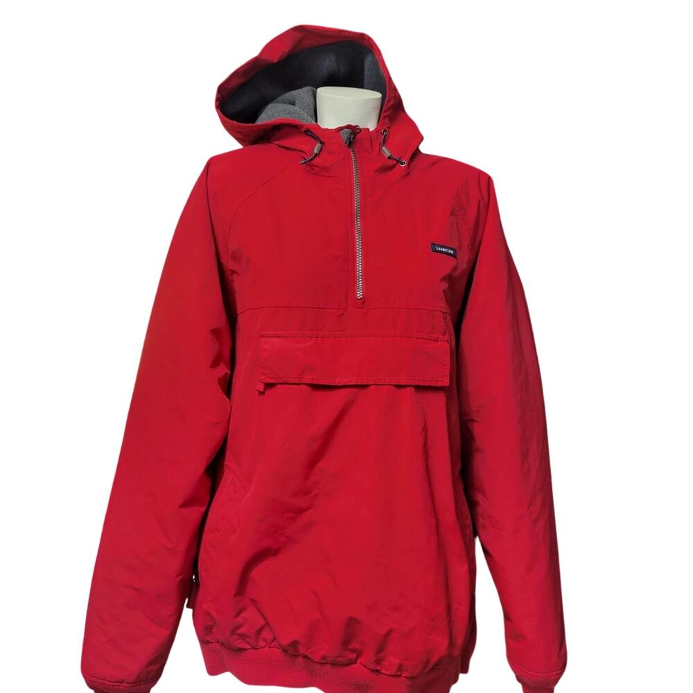 Lands End Squail Jacket red Pull over Xl
